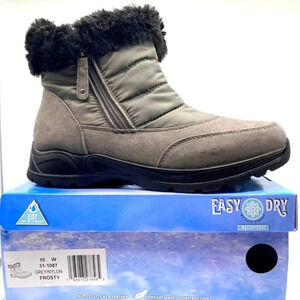 Easy Street Women's Frosty Snow Boot Size 10 W Grey Nylon